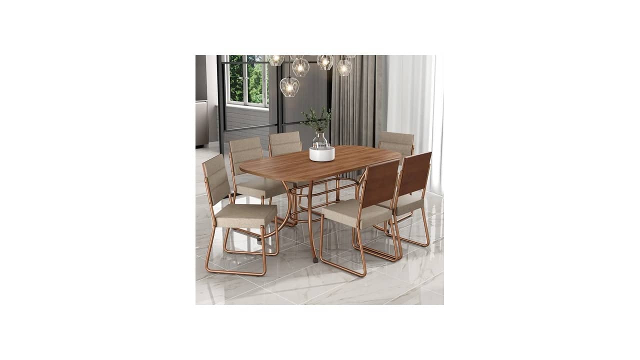 Melhor Mesa de 6 Cadeiras: Design Moderno e Durabilidade
