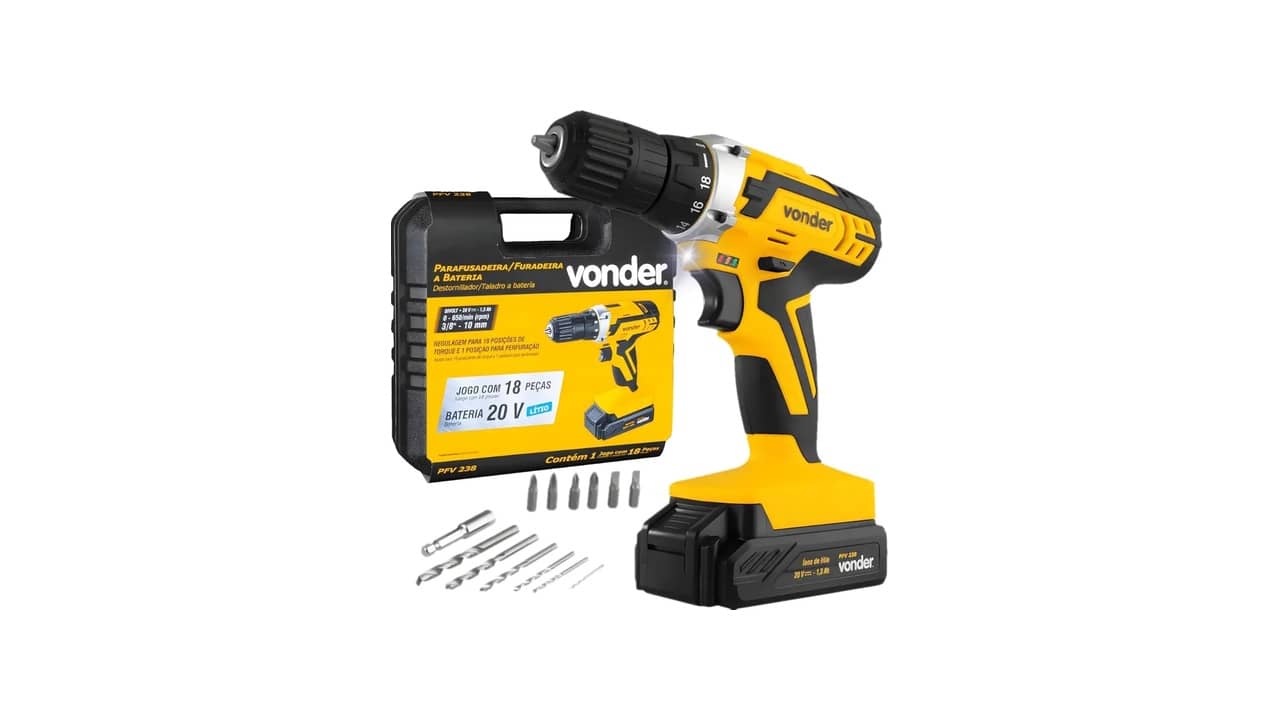 Melhor Parafusadeira Vonder: 10 Modelos com Impacto e Bivolt
